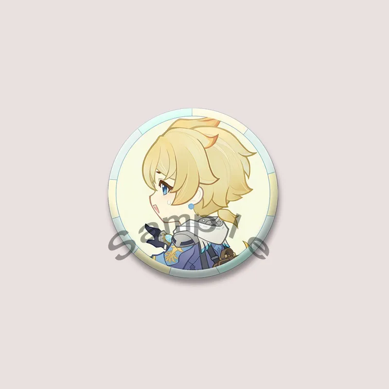 Anime jogo genshin impacto lapela pinos dos desenhos animados venti andarilho broche crachá fãs brinquedos presentes das mulheres dos homens mochila jóias acessórios