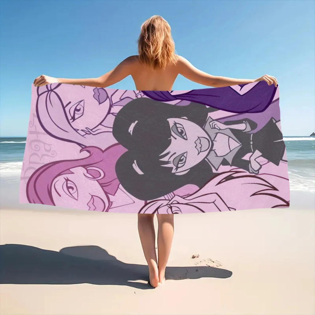 Bratz Doll Beach Towel  Poncho Bathing Towels Cover-ups Quick Dry Sand Free Yoga Spa Gym Pool