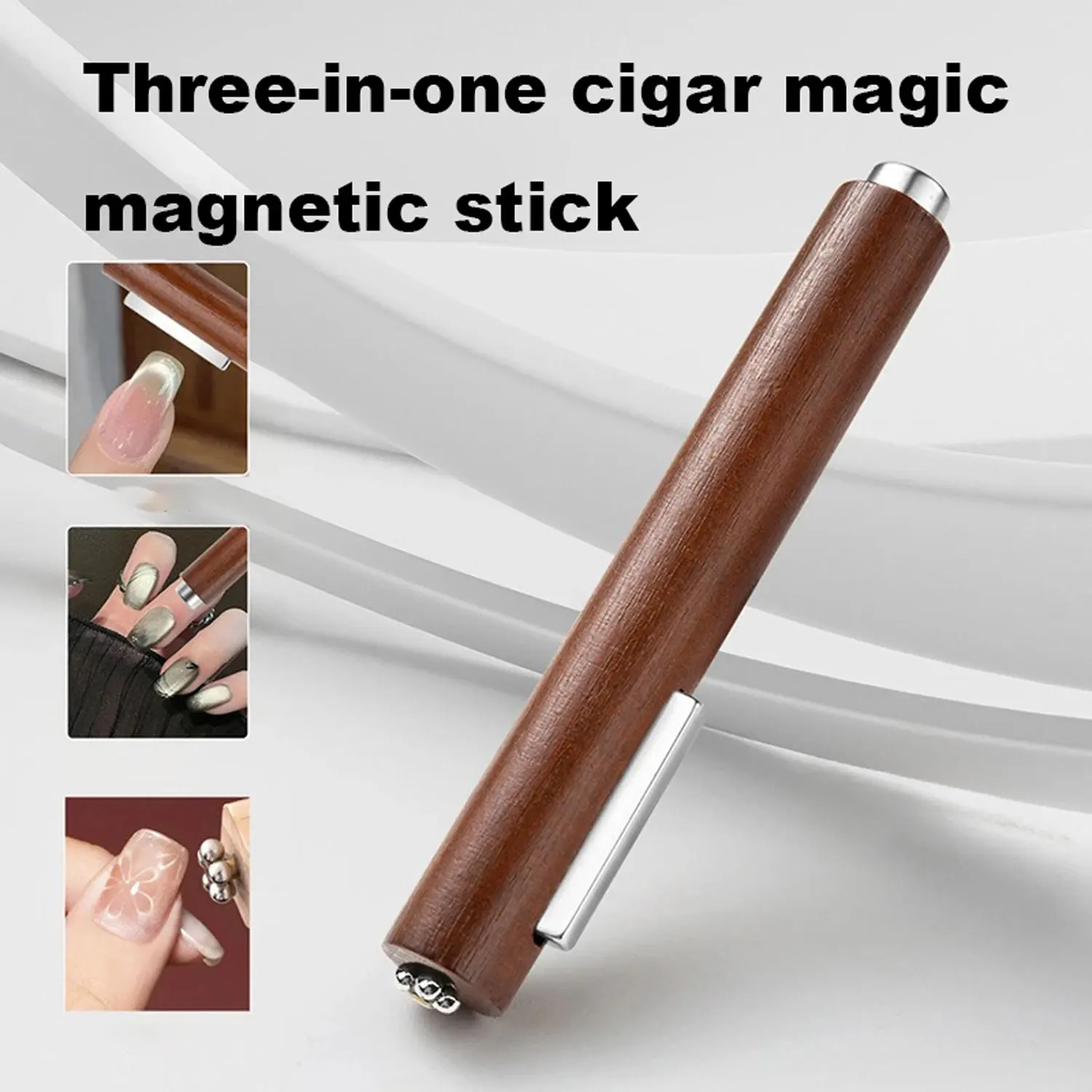 Cat Eye Nail Magnetic Stick Cylindrical Magnet for UV Gel Polish Snowlight Glitter Effect Tools Manicure Design Tool 1 PCS