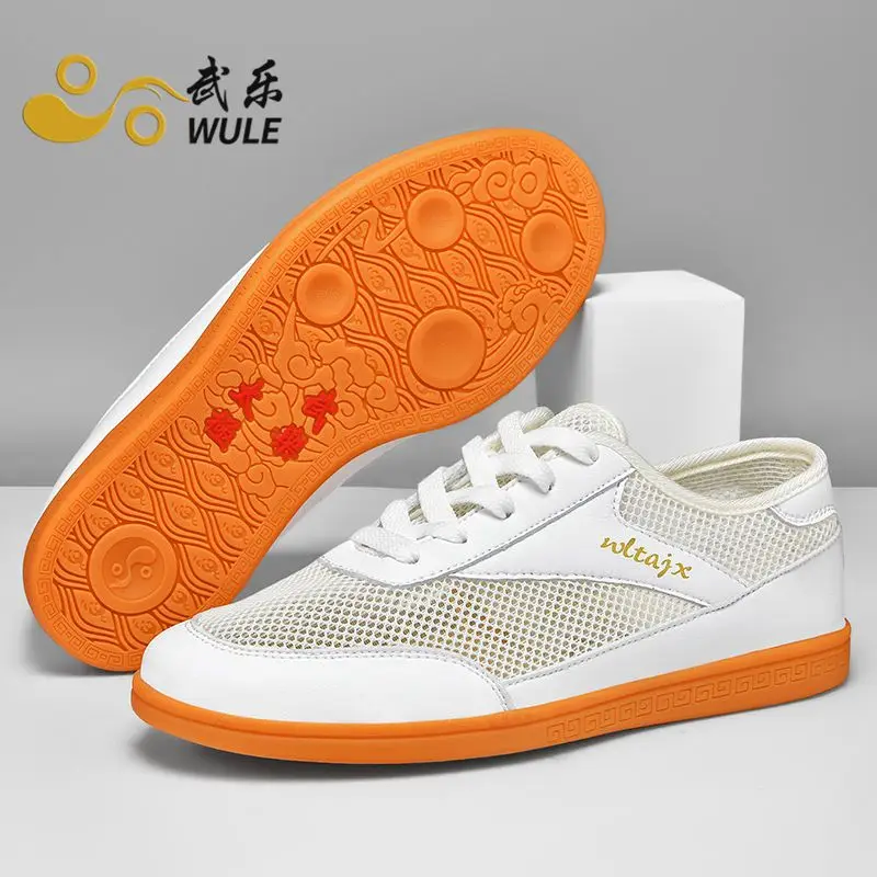 Zapatillas de deporte transpirables informales para mujer, zapatos cómodos de estilo chino, tai chi, artes marciales, tendón de vaca, rendimiento en equipo