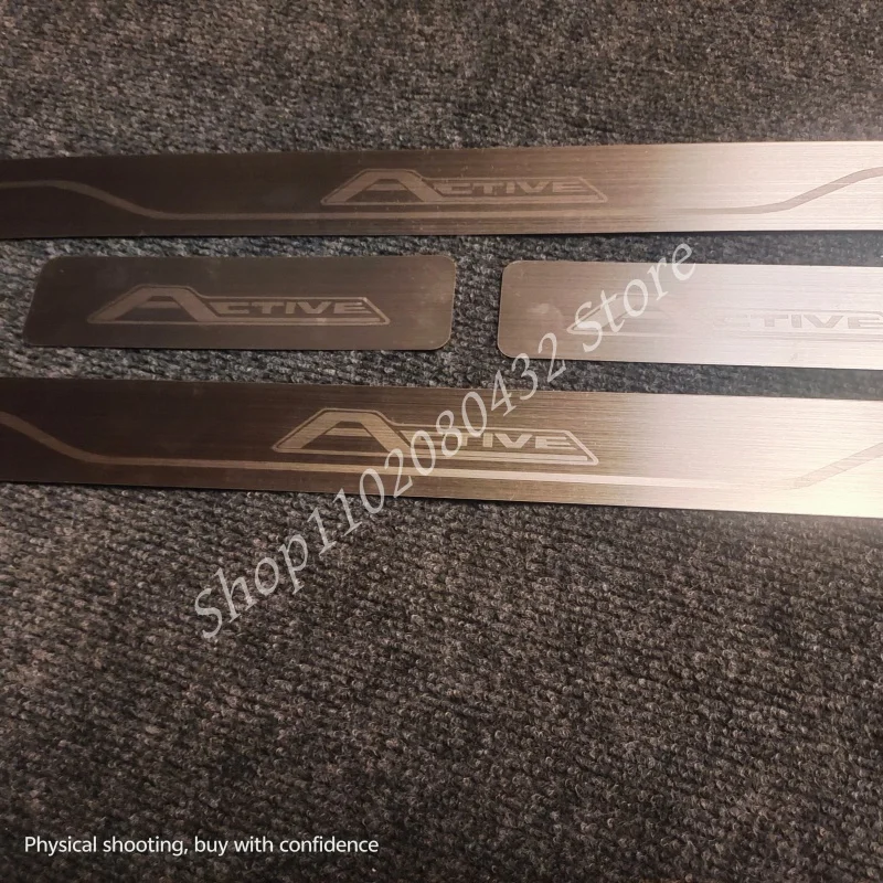 For Ford focus Active 2020-2021 Stainless Sticker Door Sill Scuff Plate Guards Threshold Pedal Trim Car Accessories