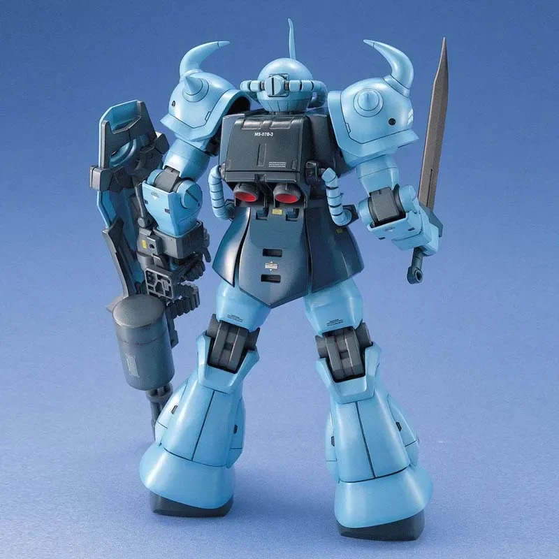 반다이 건담 모델 키트 애니메이션 피규어, MG 1/100 MS-07B-3 Gouf 커스텀 B3 정품 건프라 모델, 어린이용 애니메이션 액션 피규어 장난감