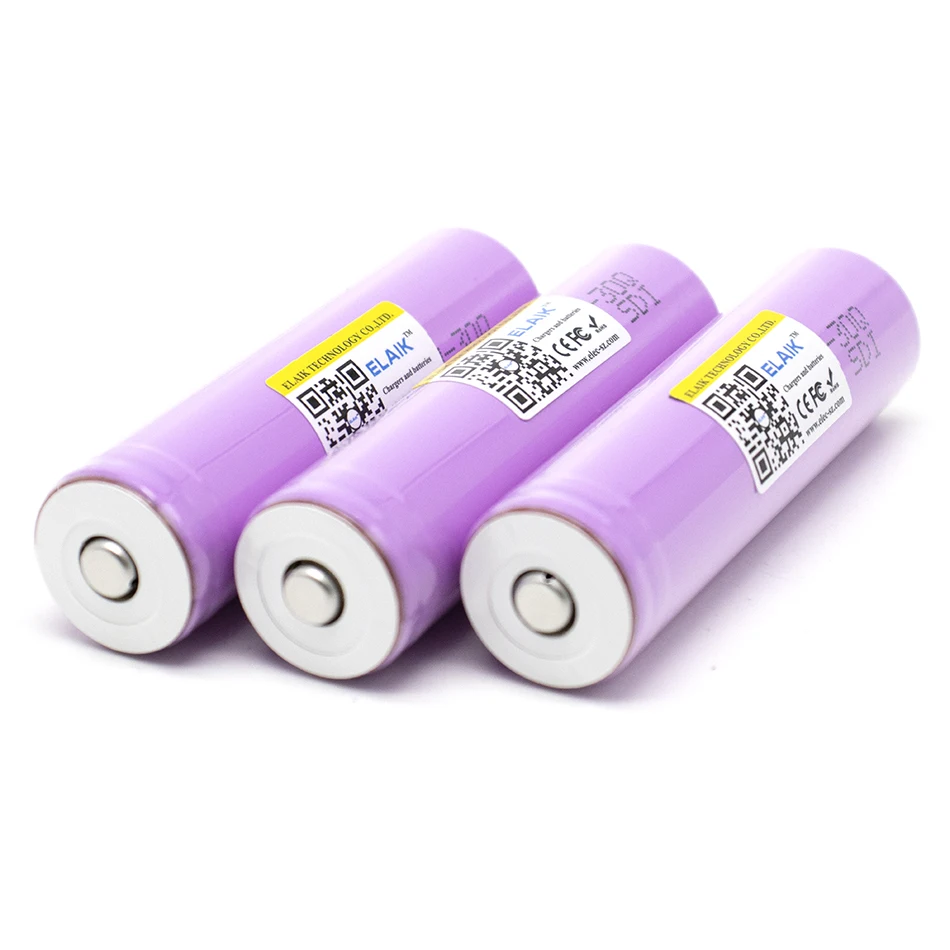 1-10PCS ELAIK INR18650 30Q 3.7V Rechargeable Li-Ion Battery 30A Discharge For Samsung INR18650 Flashlight Car LED lights Lamps