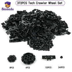372PCS Technical Link Chain Wheel Set MOC Tank Engineering Car Tracks Building Blocks 57519 57520 88323 24375 Compatible Leduo
