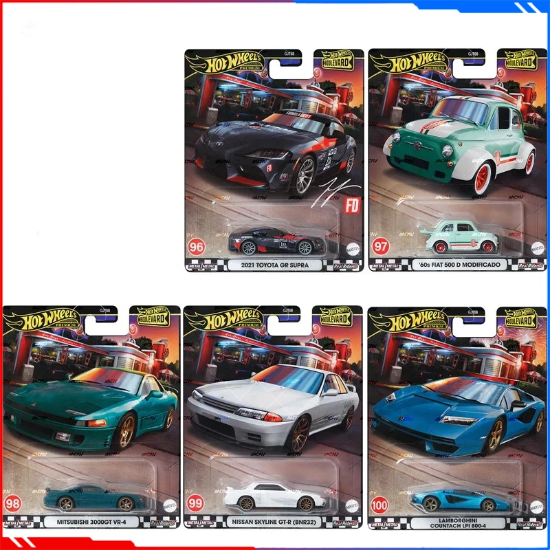 

Hot Wheels 2024 Boulevard 20 Series Car Models Alloy Nissan Gtr32 Fiat 500d 3000gt Car Model Room Decoration Birthday Gift