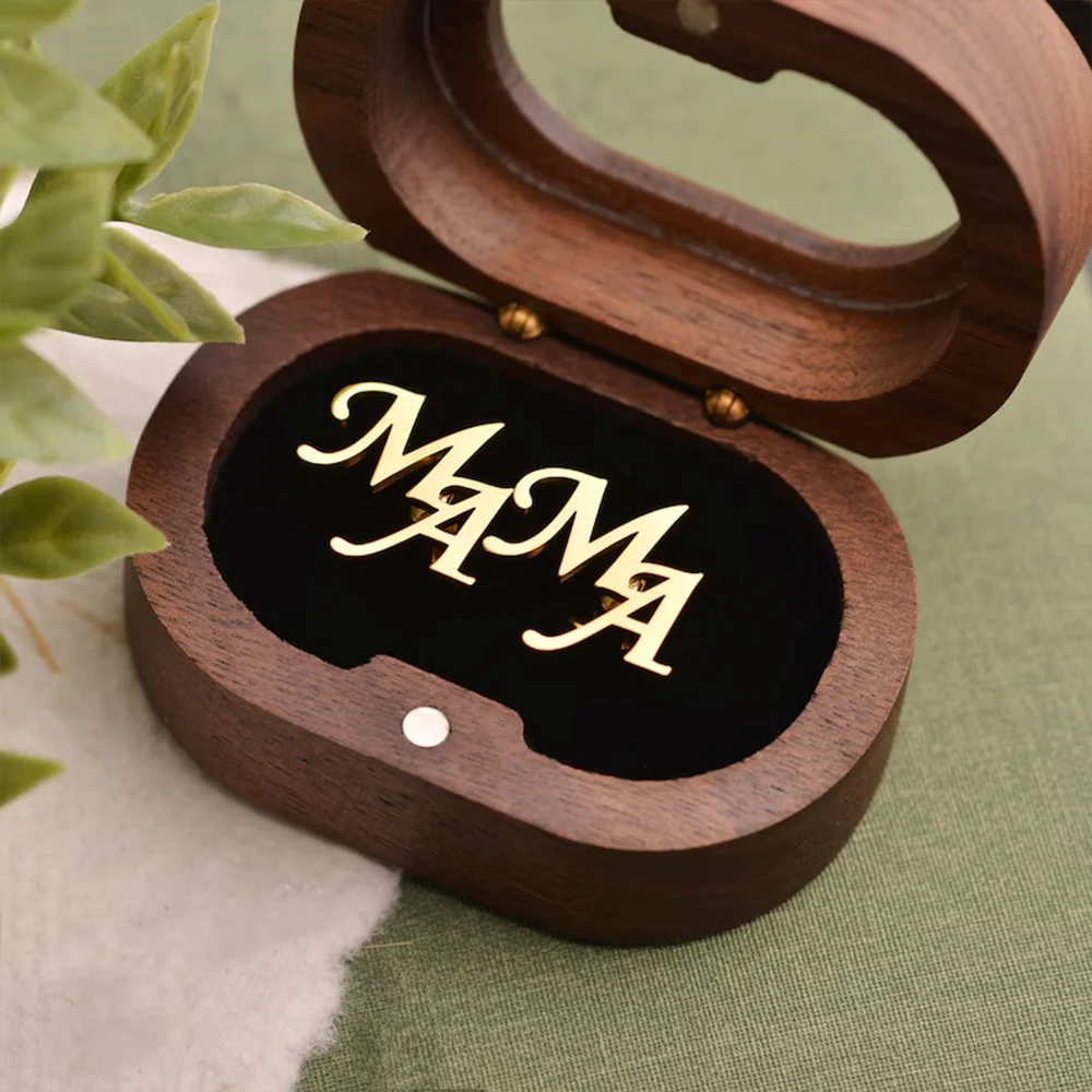 Caja de regalo de alta gama, personalización de gemelos de boda para novio, regalo de padrino de boda, joyería personalizada, caja de regalo de madera, regalo del Día del Padre