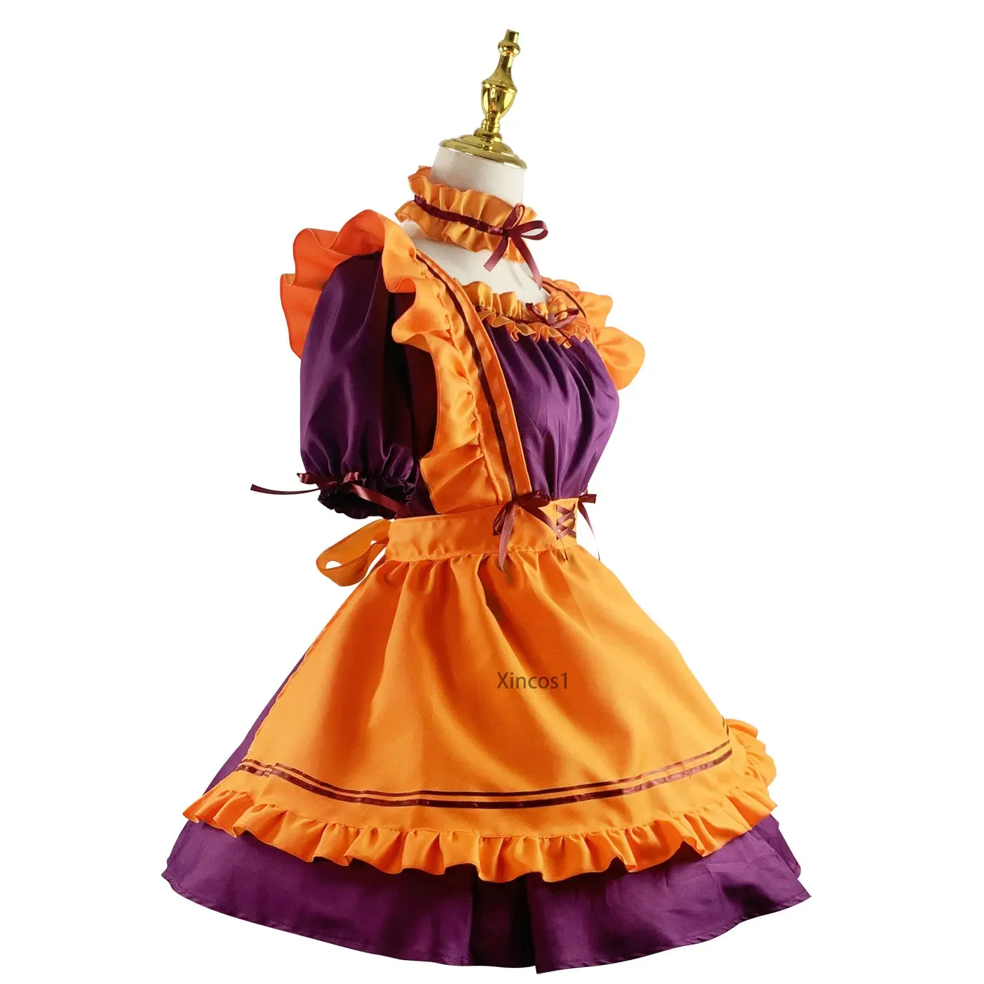 S - 4XL 5XL Plus Size Halloween Maid Cosplay Costumes Pumpkin Suit Womens Maid Role Play Costumes Japanese Lolita Female Dress