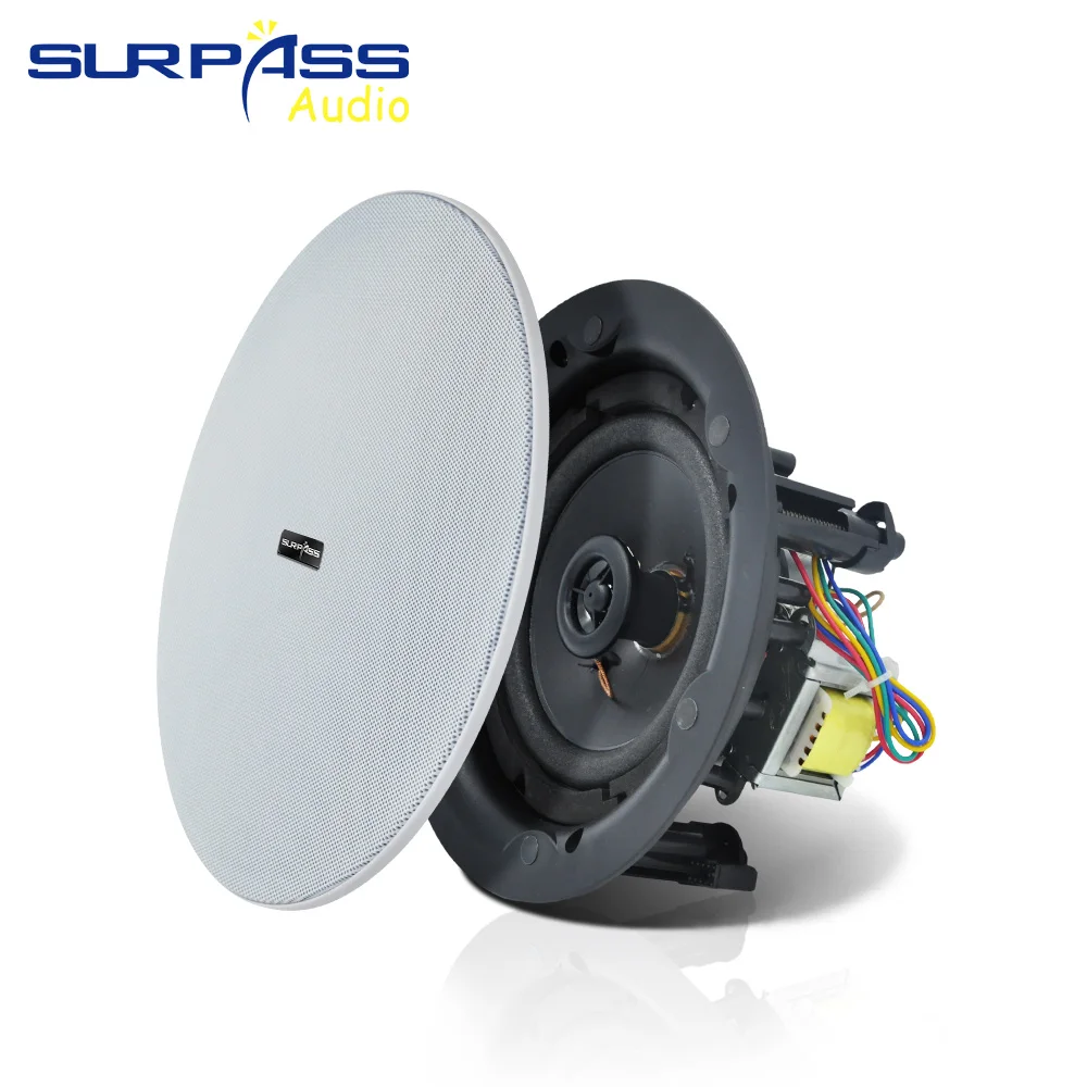 Frameless Coaxial Flush Mount 5.25 Inch Ceiling Speaker ABS Material In Ceiling Speaker Audio Music Loudspeaker for Meeting Room