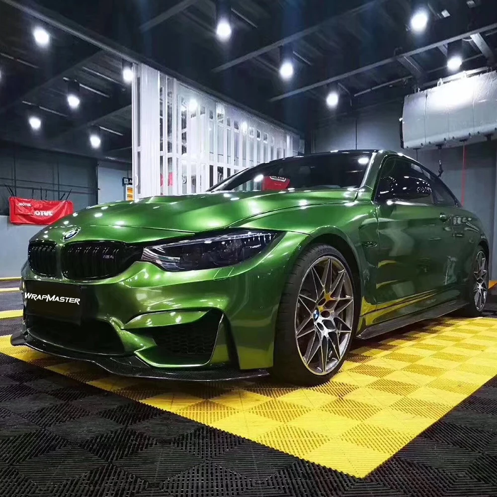 5X59FT Produttori di involucri in vinile pressofuso con materiale avvolgente per carrozzeria verde Mamba metallizzato super lucido