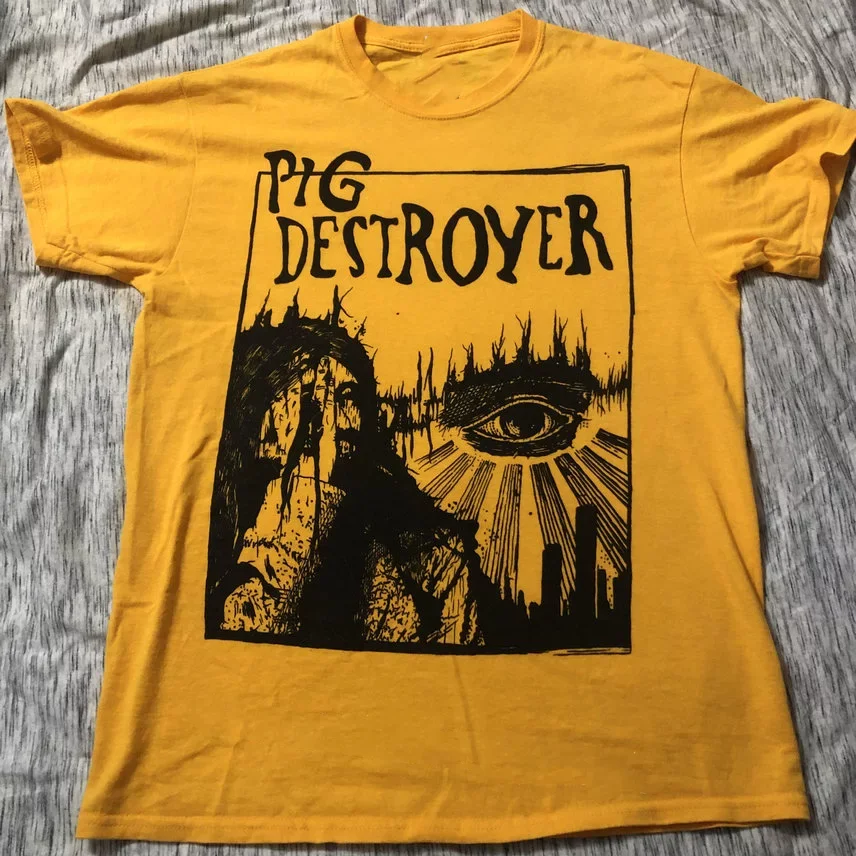 Pig Destroyer Yellow Fruit of the Loom Concert Tee Shirt Unisex S-5XL NE1981