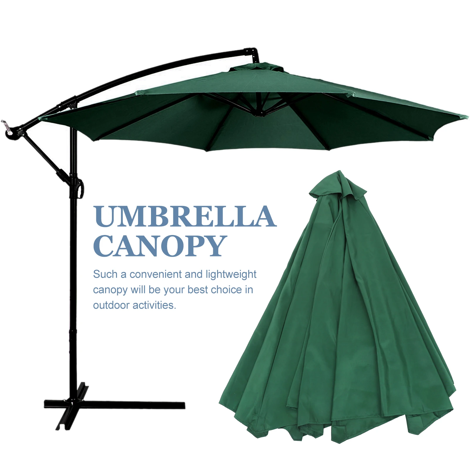 

Outdoor Parasol Umbrella Shade Heavy Duty Beach Canopy 6 Ribs Portable Sun Sunshade Camping