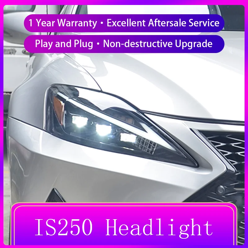 Powerful Headlights for Cars Lexus IS200 IS250 IS300 IS350 2006-2012 Front Lamp Projector Lens DRL LED Turn Signal Car Accessory