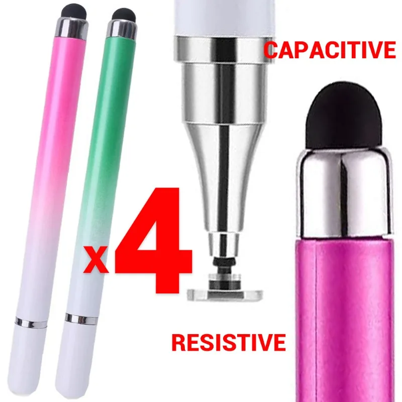 Bolígrafo táctil Universal 2 en 1 para teléfono inteligente, tableta, dibujo, lápiz capacitivo, lápiz óptico, lápiz táctil de pantalla para iPhone, Samsung, Vivo
