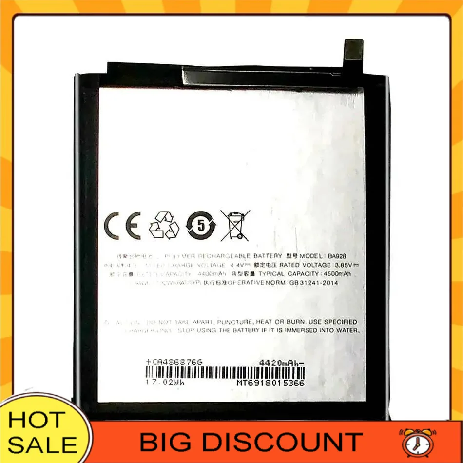 

High Compatibility Mobile Phone Battery 4800Mah For Meizu 16T M1928 M928Q BA928 Reliable Power Supply