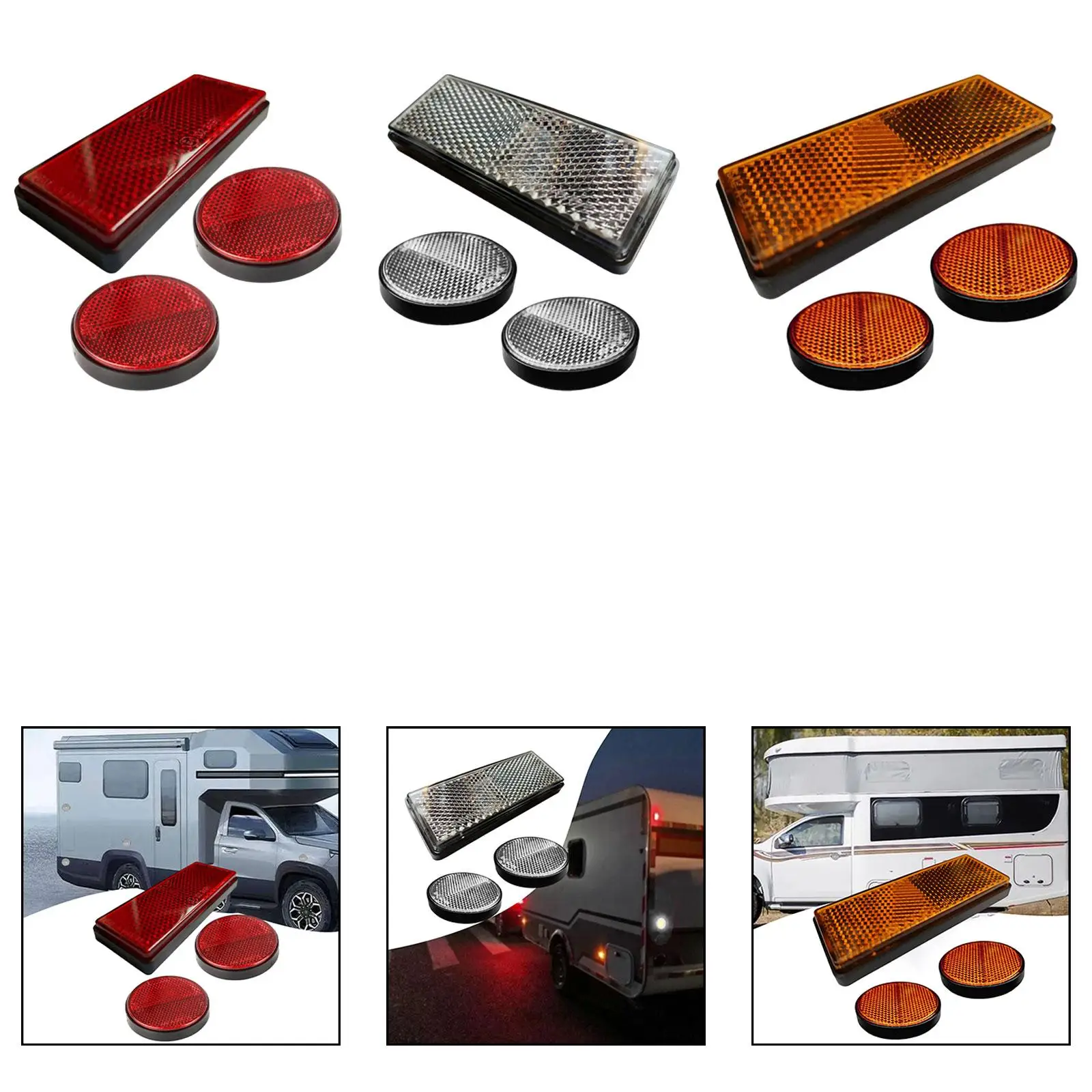 

High Visible Reflective Stickers for Car Motorcycle Bike Rainproof Warning Tape Safety Strip for Trailer Night