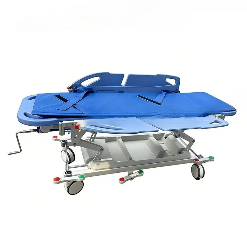 Medical ABS transfer car enterogastroscopy multifunctional examination bed emergency hydraulic transfer lift car cart docking