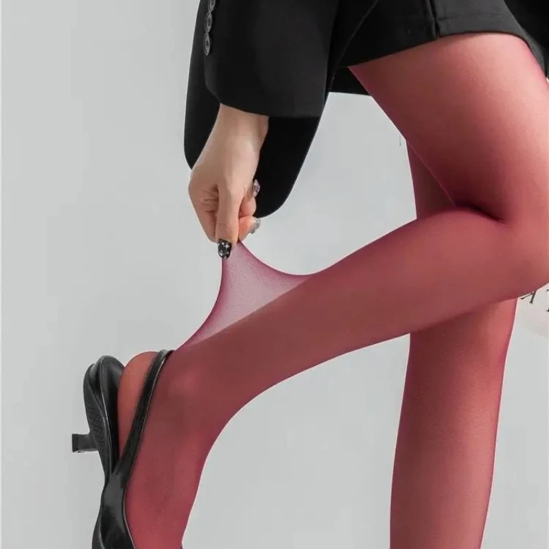 Nuovo Angola Rosso Collant Femminile Sexy Vedere Attraverso Collant Donne Calze Sottile Lingerie Anti-gancio di Seta Da Sposa Sposa Leggings