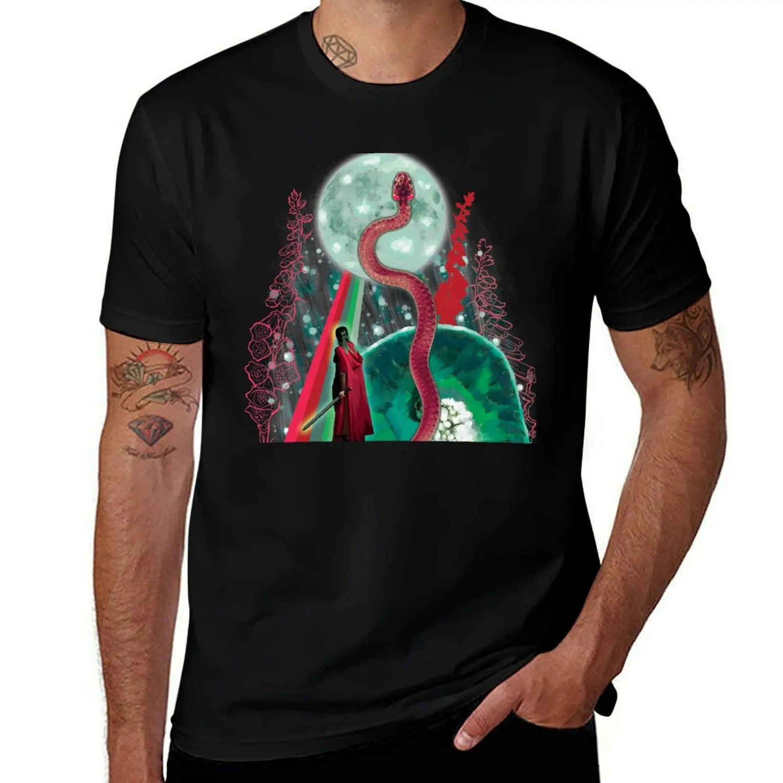 Serpent Slayer Moon T-Shirt customizeds tshirts personalised graphic t shirt vintage men tshirt