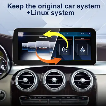 Pro Mercedes Benz třídy C C180 C200 C300 W205 NTG5.0 2015-2018 autorádio s bezdrátovým Carplay a Android stereo displejem 8 nejlepší prodej dotykové video pro Mercedes Benz C200 - №2