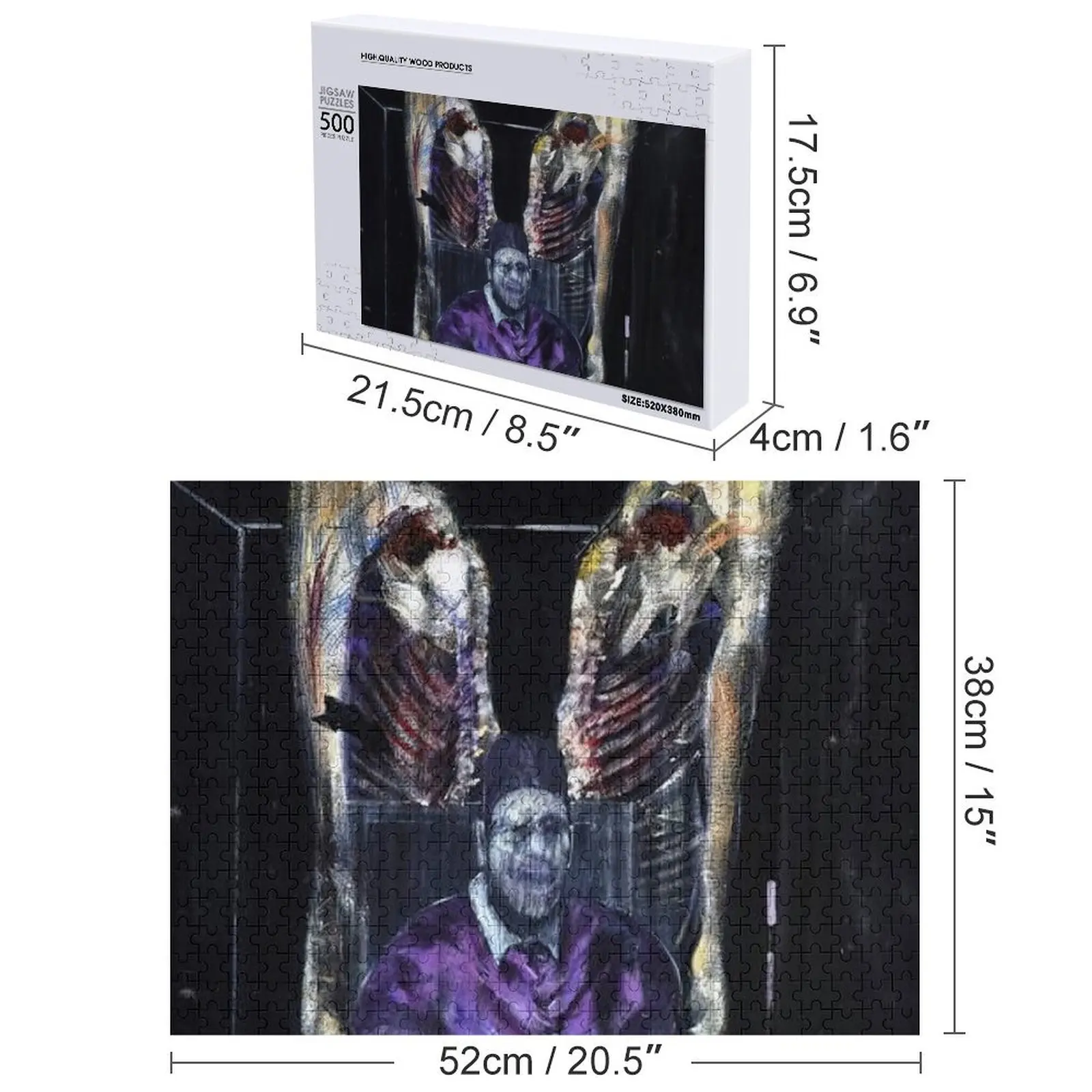 الشكل مع اللحوم بواسطة فرانسيس بيكون بازل قطع هدية مخصصة بانوراما للأطفال هدايا عيد الميلاد لغز
