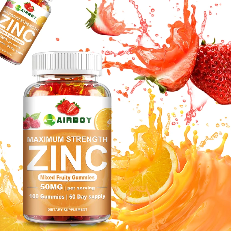 

Zinc Gummies - Antioxidant, Cellular Energy Production, Improves Mood, Supports Heart, Skin and Immune Health, Brain Function