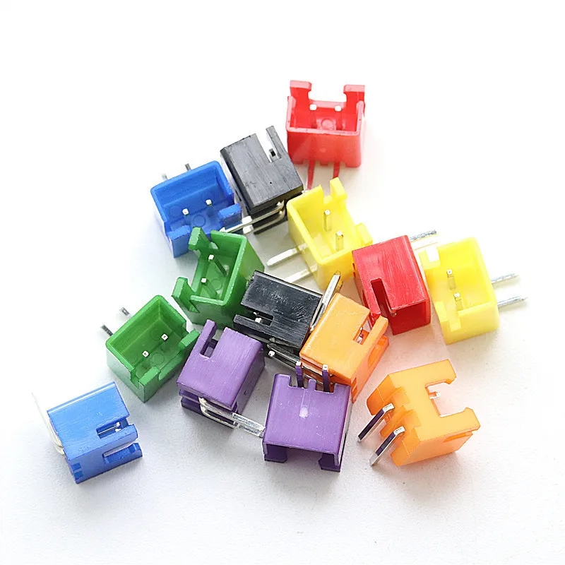 20pcs/Lot XH2.54-2P/3P/4P Rubber Shell / Straight Needle / Curved Needle Color Red Black Yellow Green Blue XH 2.54mm Plug Socket