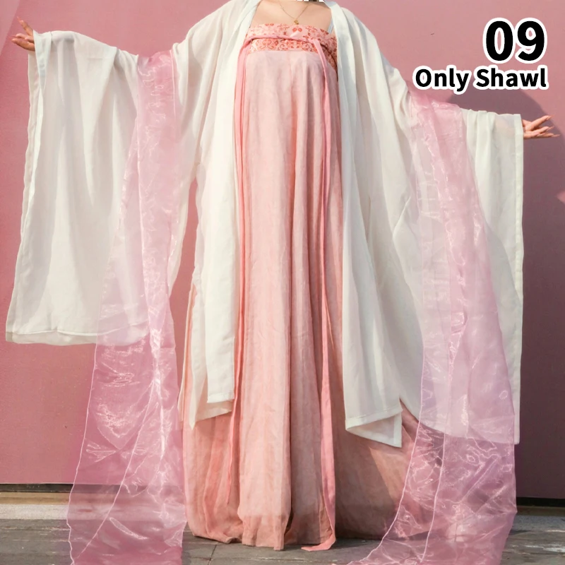 Chinese oude danskostuum 4M traditionele opera streamer Hanfu lange sjaal Dunhuang Fairy Dance podiumvoorstelling zijden lint