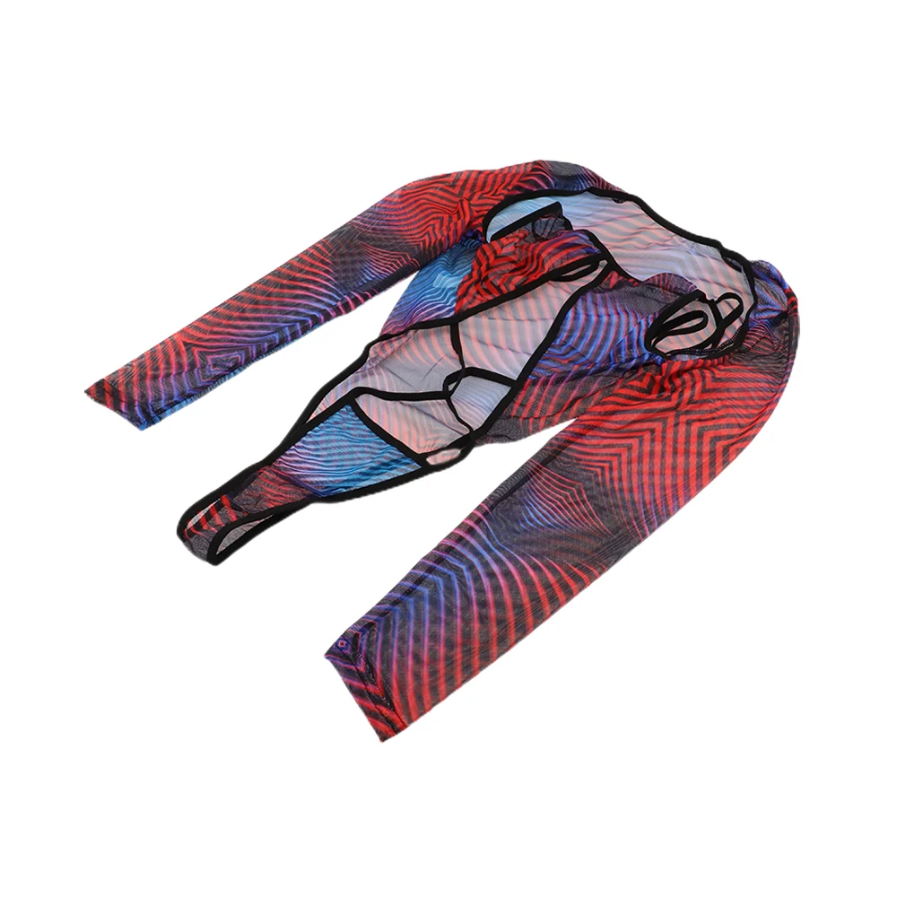 Silky ผู้หญิง Jumpsuit High CUT Nightgown Hollow Bodysuit Temptation ชุดชั้นใน G-String ชุดชั้นในชุดนอน