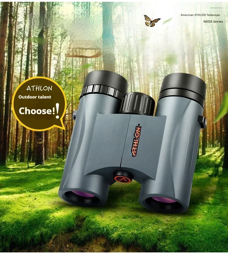Binoculares ATHLON NEOS 10X32/ 10X42 Binoculares portátiles impermeables HD de alta potencia para exteriores, viajes y hormigón