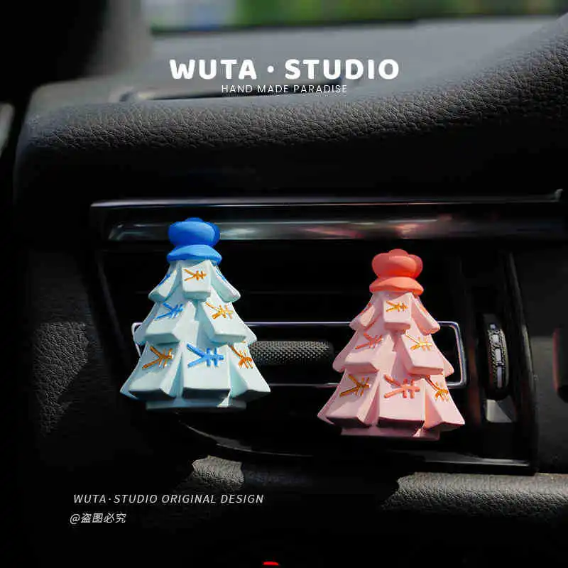 Fortune tree car air conditioner trend aromatherapy car perfume decoration ornament diffuser stone creative car decoration gift