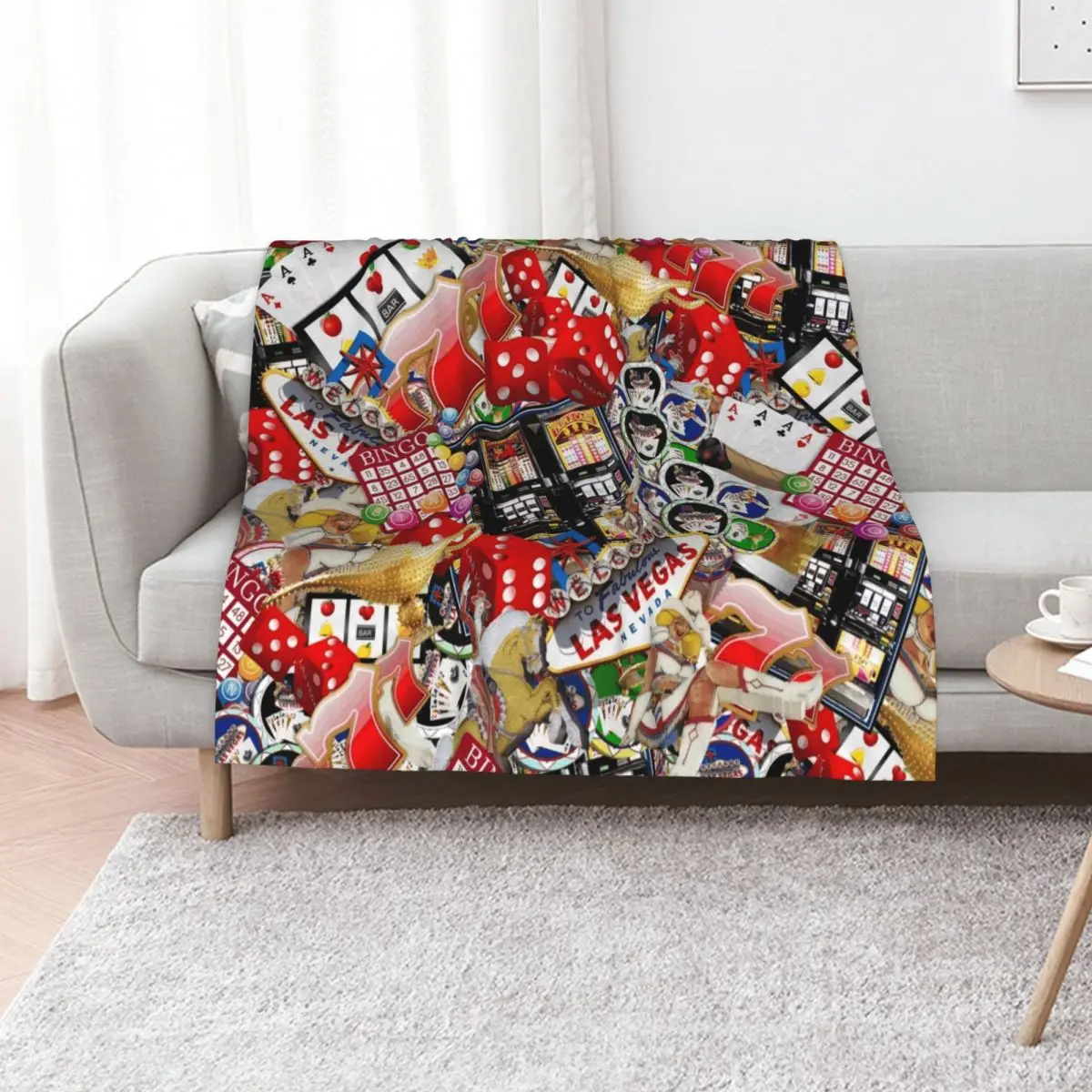 Gamblers Delight - Las Vegas Icons Throw Blanket blankets and throws Hairy Summer Beddings Kid'S Beautifuls Blankets