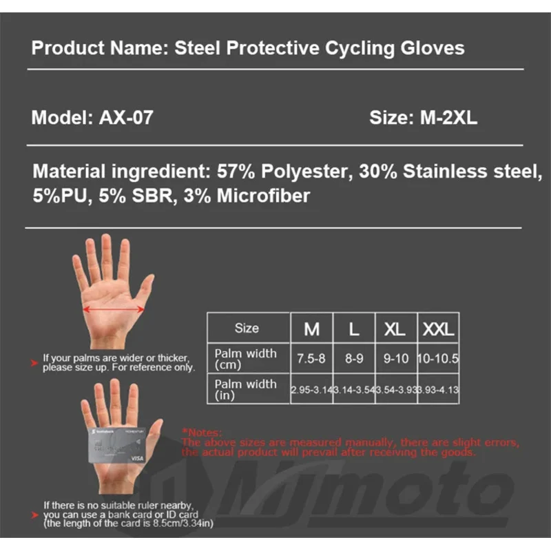 دراجة نارية ركوب الفولاذ المقاوم للصدأ قذيفة حامي قفازات فرط قبضة شاشة تعمل باللمس جميع الأحوال الجوية التهوية تنفس شبكة Luvas