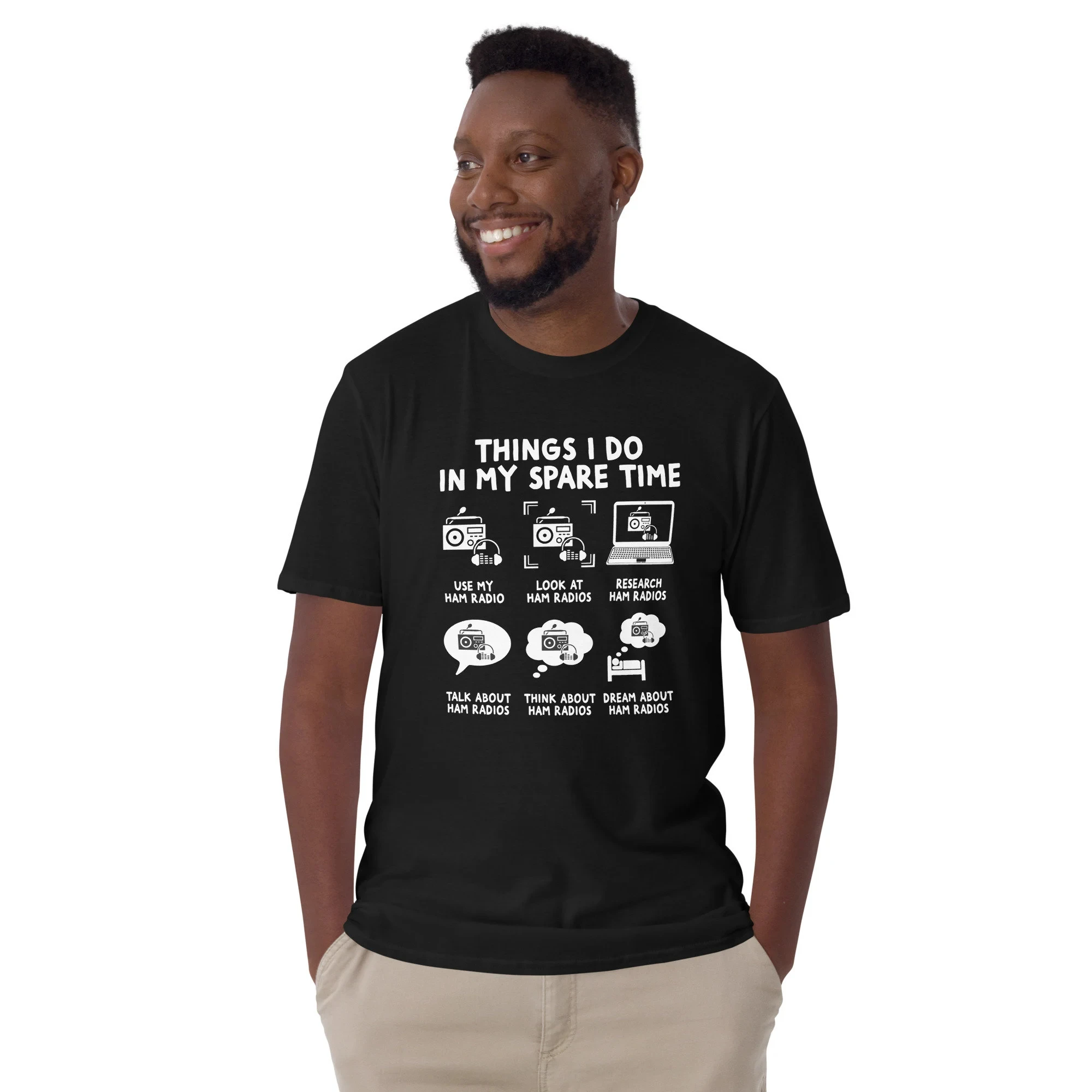 Things I Do in My Spare Time Ham Radio Operator Unisex T-Shirt Amateur Radio T-Shirt Amateur Radio Gift Ham Radio Operator Shirt