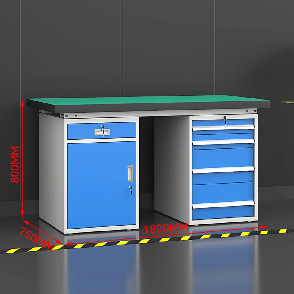 

Workbench for Factory Garage Use Storage Features Custom Heavy-Duty Double Floor Stainless Steel Mechanic Worktable Furniture