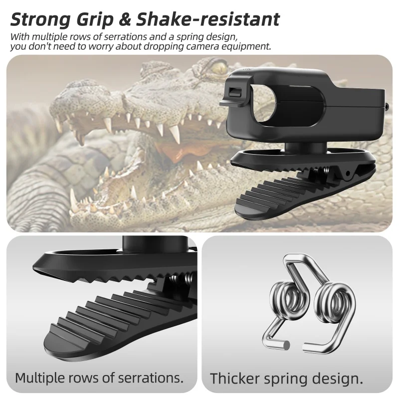 DJI 오즈모 나노용 백팩 클립 홀더, 흔들림 방지 360도 회전 클립 마운트, DJI 오즈모 나노 스포츠 카메라 액세서리