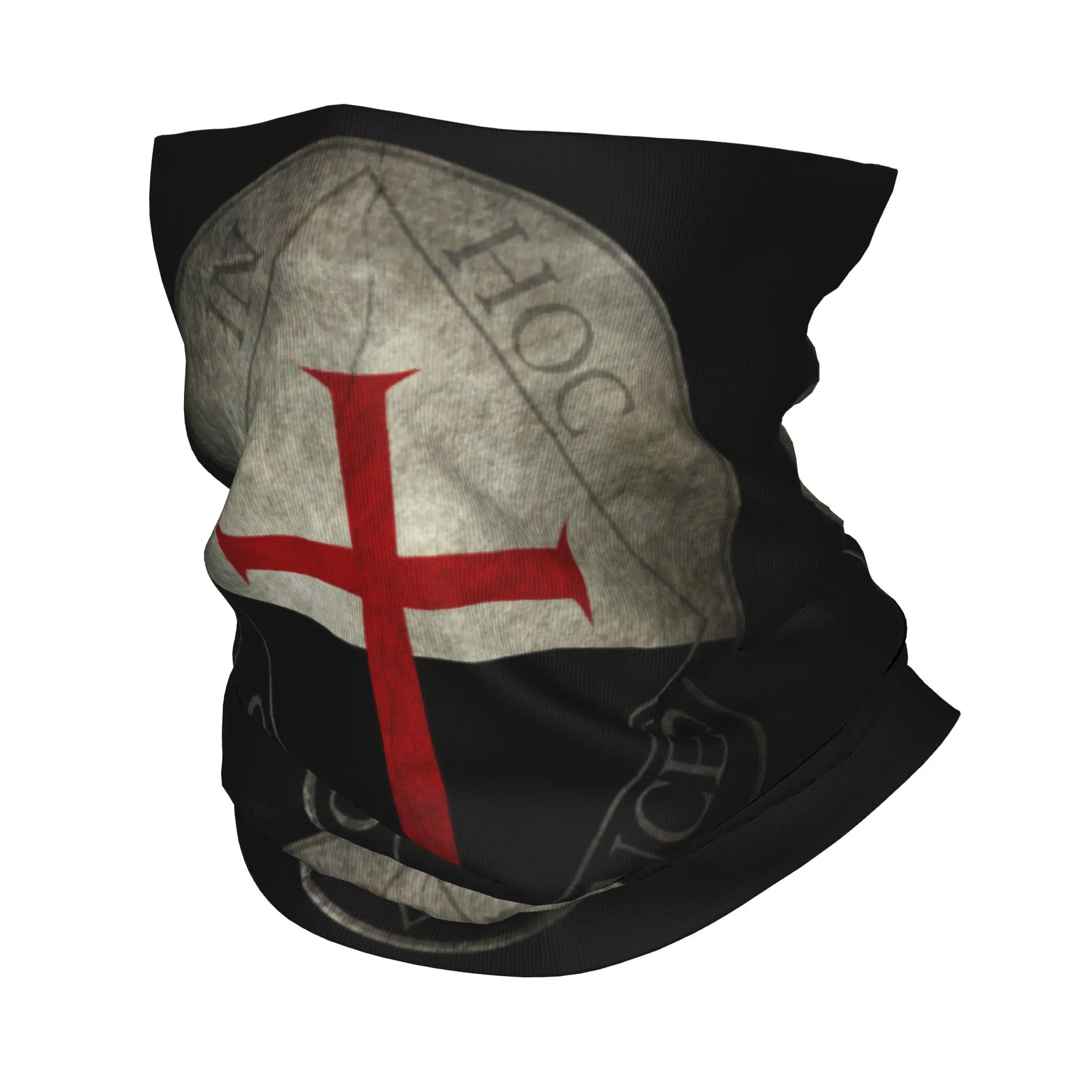 Templar Knight Jerusalem Cross Seal Medieval Warrior Symbol Winter Headband Neck Warmer Hunting Tube Scarf  Face Bandana Gaiter