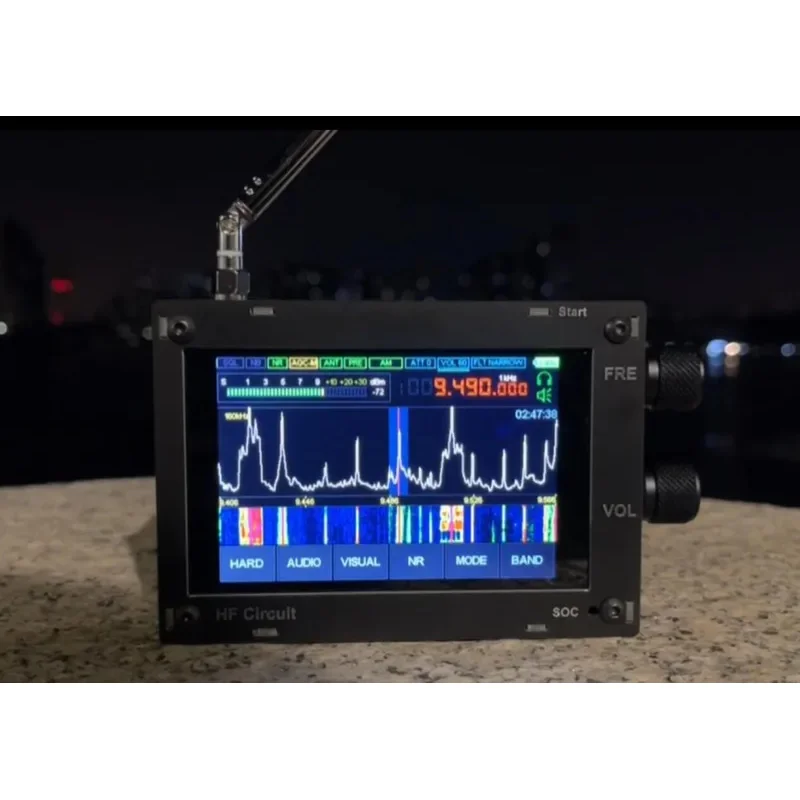 V1.10D 50KHz-2GHZ Malachite Radio Malahiteam DSP SDR Receiver AM/SSB/NFM/WFM Speaker   Battery Metal