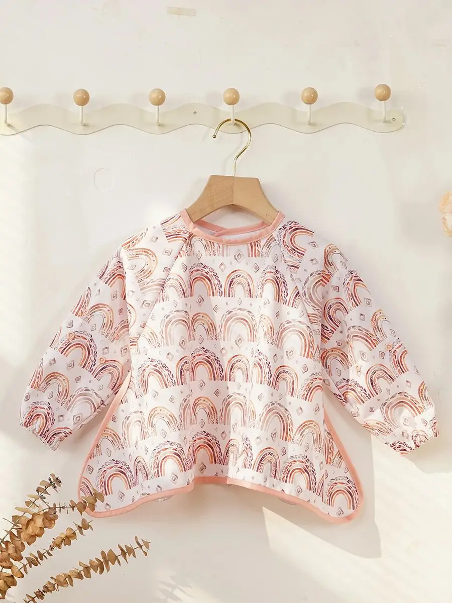 Elinfant 1 Pc 100% Polyester tissu imperméable 6-24 mois bébé ventouse combinaison à manches longues bébé bavoirs d'alimentation