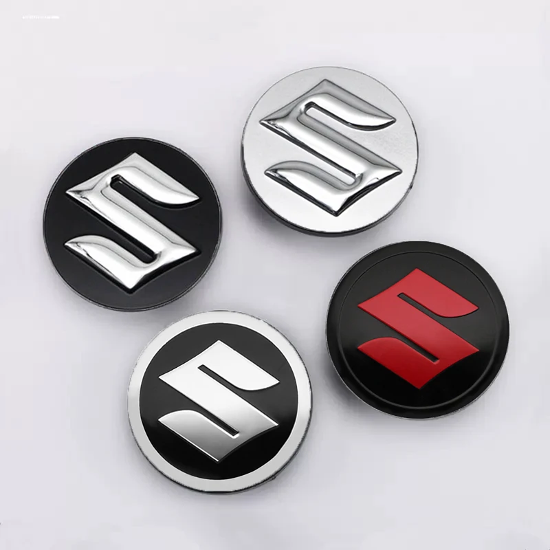 4Pcs 60mm 54mm Suzuki Car Logo Badge Wheel Center Hub Caps For Alto Swift SX4 Baleno Shangyue Ruiqi Tianyu rim Cover Accessories