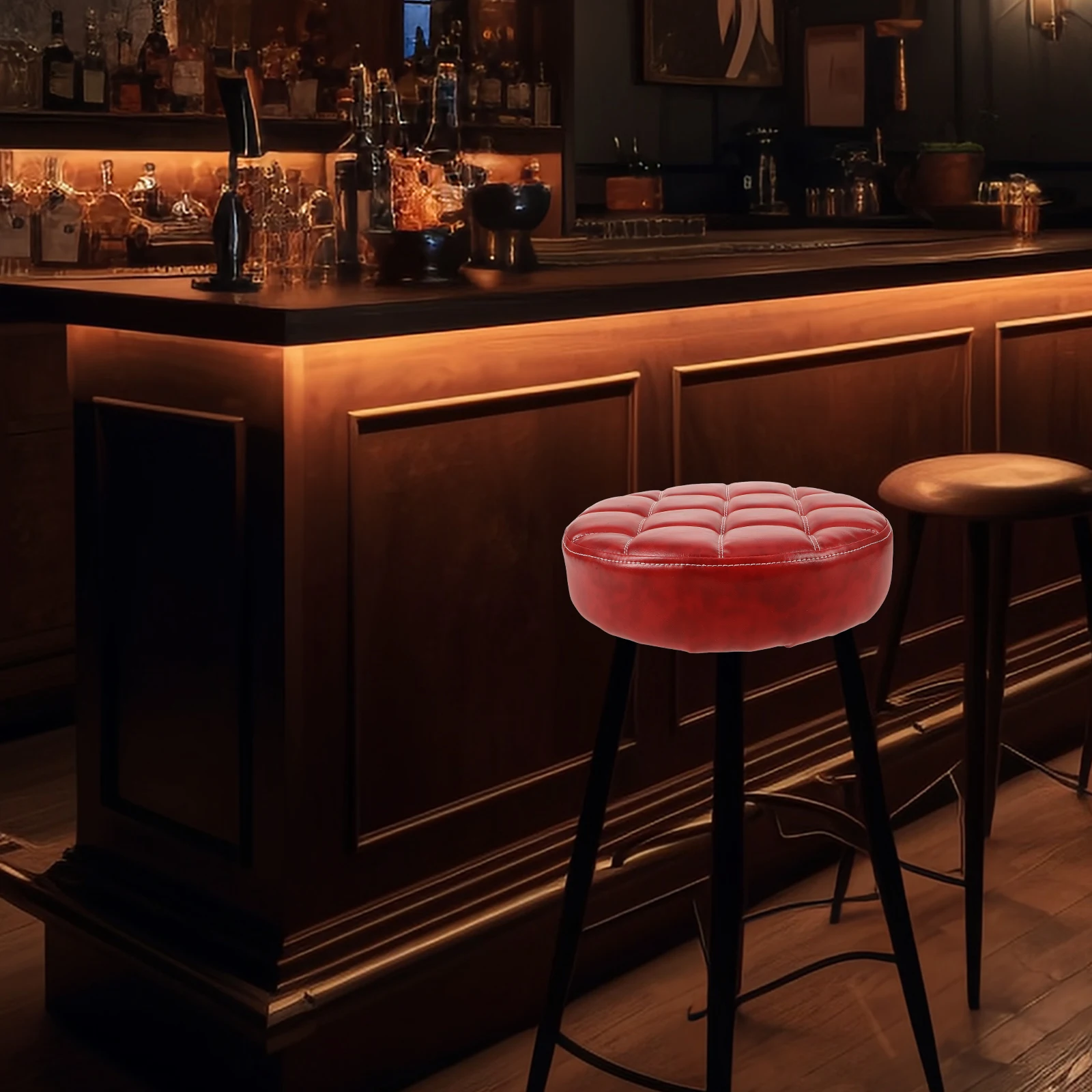 

Round Chair Seating Accessories Pu Part Replacement Kit Home Bar Stool Accessory Canteen Supply Round Bar Stool Seat