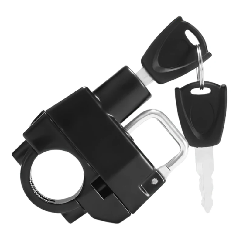 2x Motorcycle Helmet Lock with Key Anti-Theft Fixed Safety Helmet Lock Handlebar Hook Locks For Motorbike Scooter E-Bike Supply