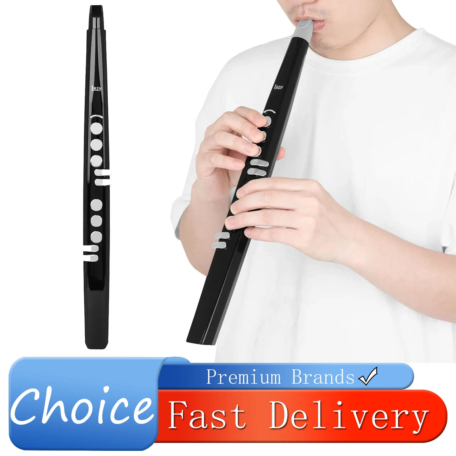 IRIN Mini Electric Blowpipe Saxophone Flute MIDI Out Removable Mouthpiece Professional Electronic Sax Wind Musical Instrument