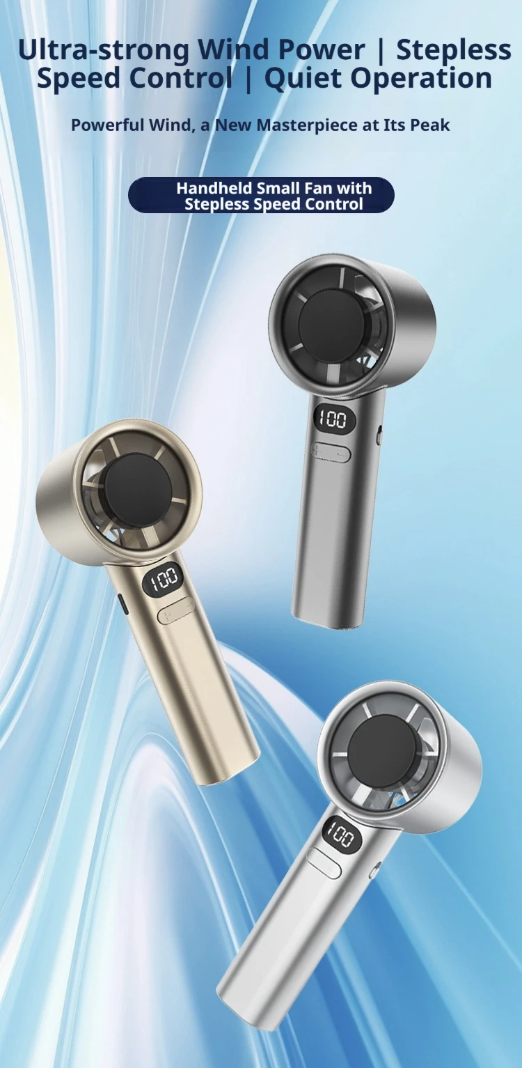 Draagbare usb oplaadbare handventilator met led display_voghion.com