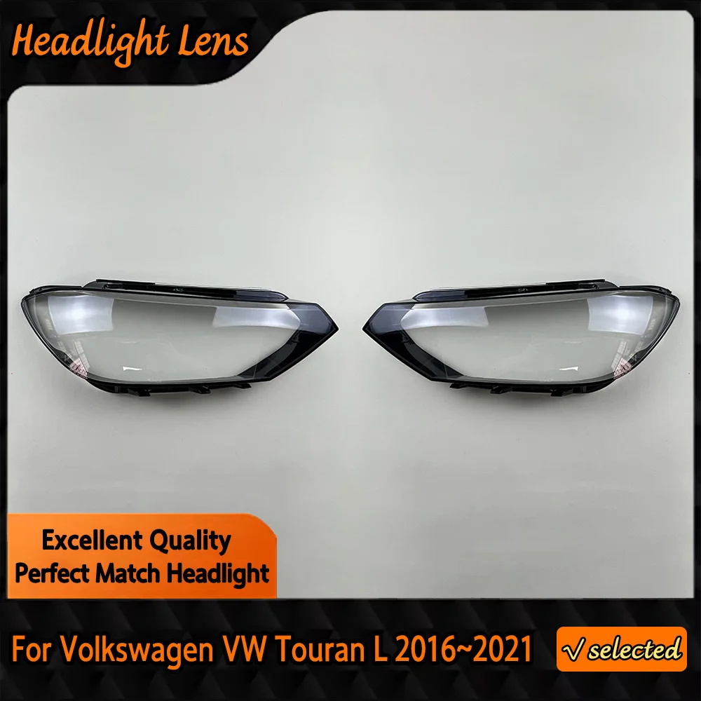 

For Volkswagen VW Touran L 2016 ~ 2021 Halogen Front Headlamp Cover Headlight Shell Lampshade Plexiglass Replace Original Lens