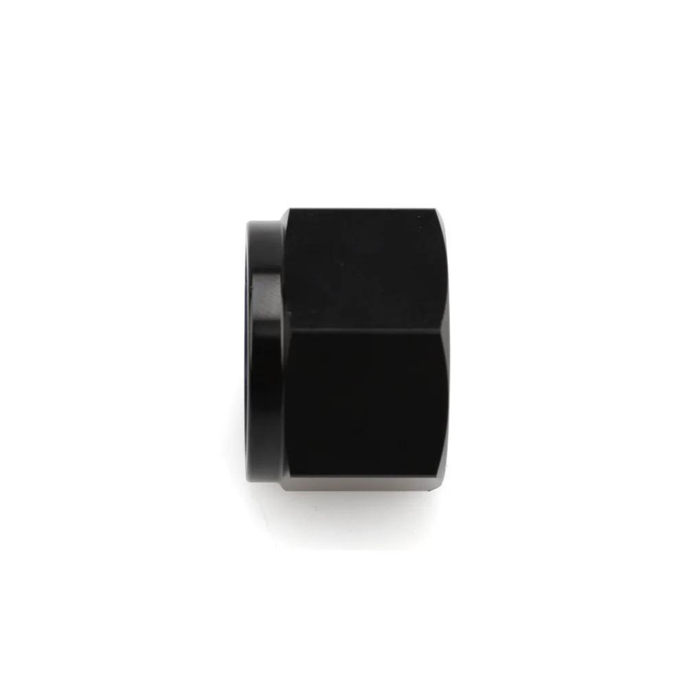 Black -6 8 10 Female AN Flare Fitting Cap 6AN 8AN 10AN Block Off Aluminum