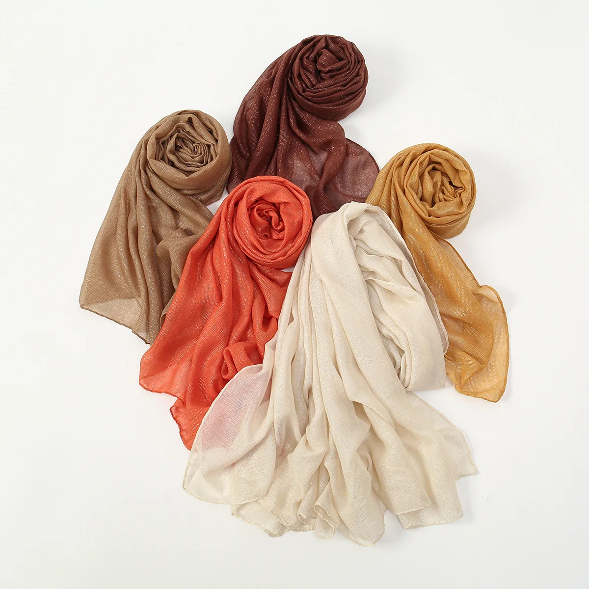 

Shimmer Scarf Hijabs for Women Breathable Crepe Long Shawl Turban Head Wrap for Women Headscarf Headband Bandanas Islamic Scarf