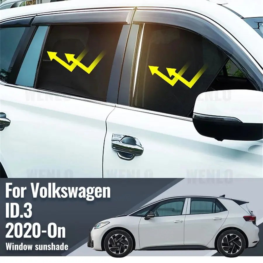 

For Volkswagen VW ID.3 ID3 2019-2024 Car Sunshade Magnetic Front Windshield Frame Curtain Rear Side Window Sun Shades Visor