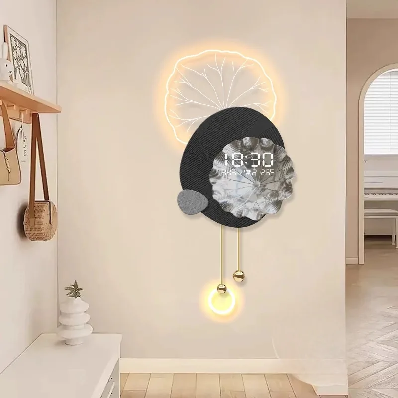 Relojes de Pared Creativos para Dormitorios, Relojes de Pared de Diseño Moderno para Sala de Estar y Restaurante, Relojes de Pared LED, Adornos Decorativos para el Hogar