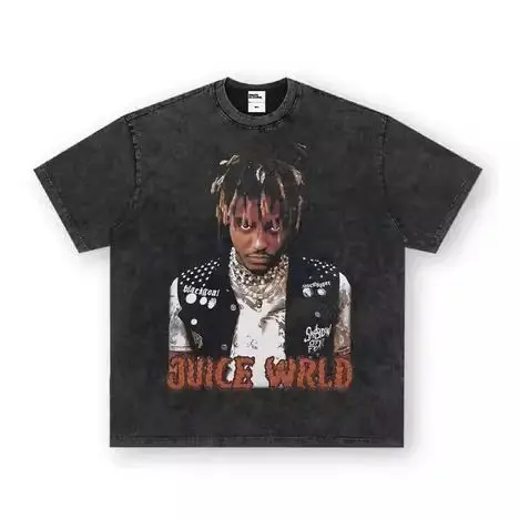 تي شيرت ريترو Harajuku Y2K نمط الرجال حجر غسلها تي شيرت كندريك لامار تي شيرت غير رسمي فضفاض صالح 100% القطن تي شيرت للجنسين #3