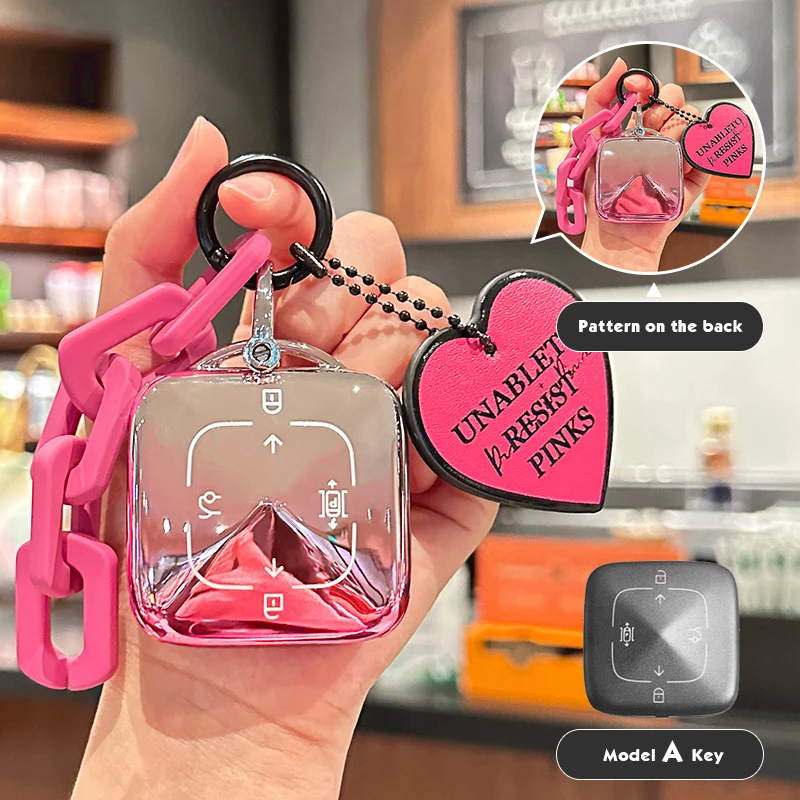 

Sakura Pink TPU for Zeekr 001 for ZEEKR X 2023 2024 Smart Remote Car Key Case Cover Holder Accessories